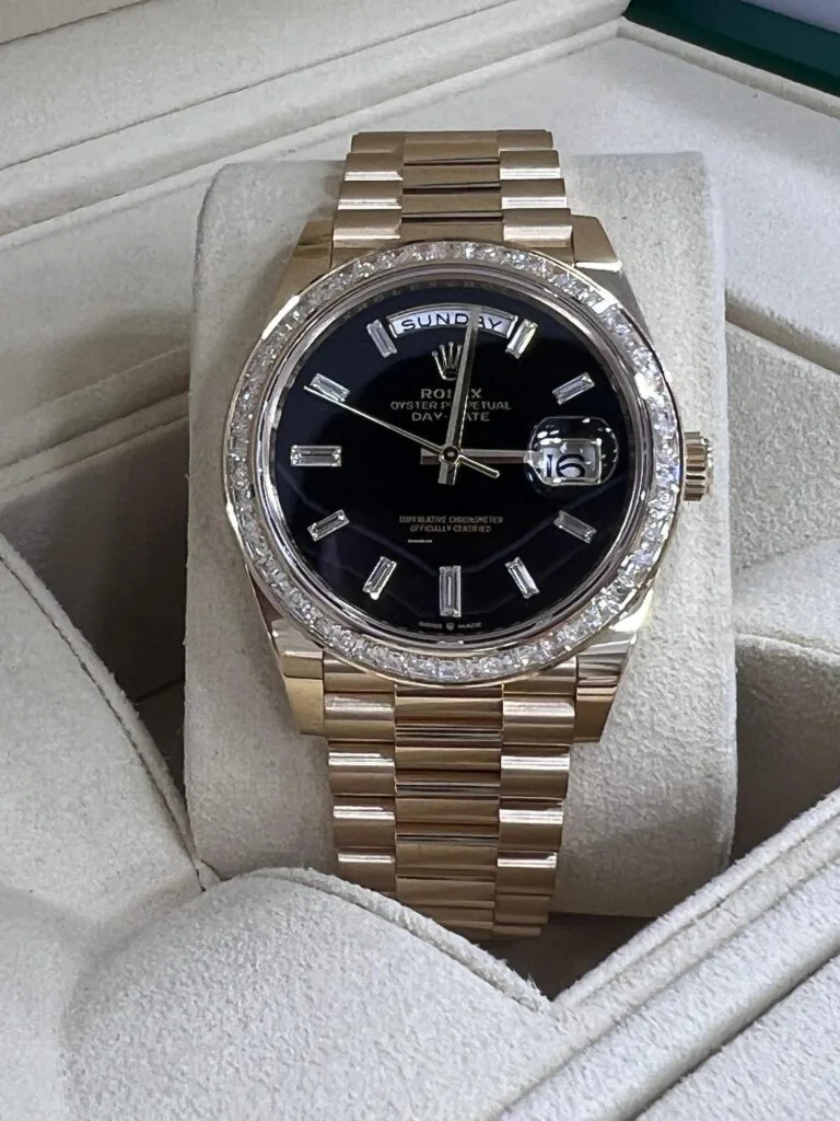 RLX Day-Date 40mm 228398TBR-0038 Onyx Dial President Watch