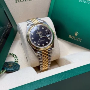 RLX Datejust 36mm 126233 Custom Black Dial Jubilee Bracelet Watch