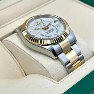 RLX Sky-Dweller 42mm 336933-0005/0006 Two-Tone Yellow Gold White Dial Oyster