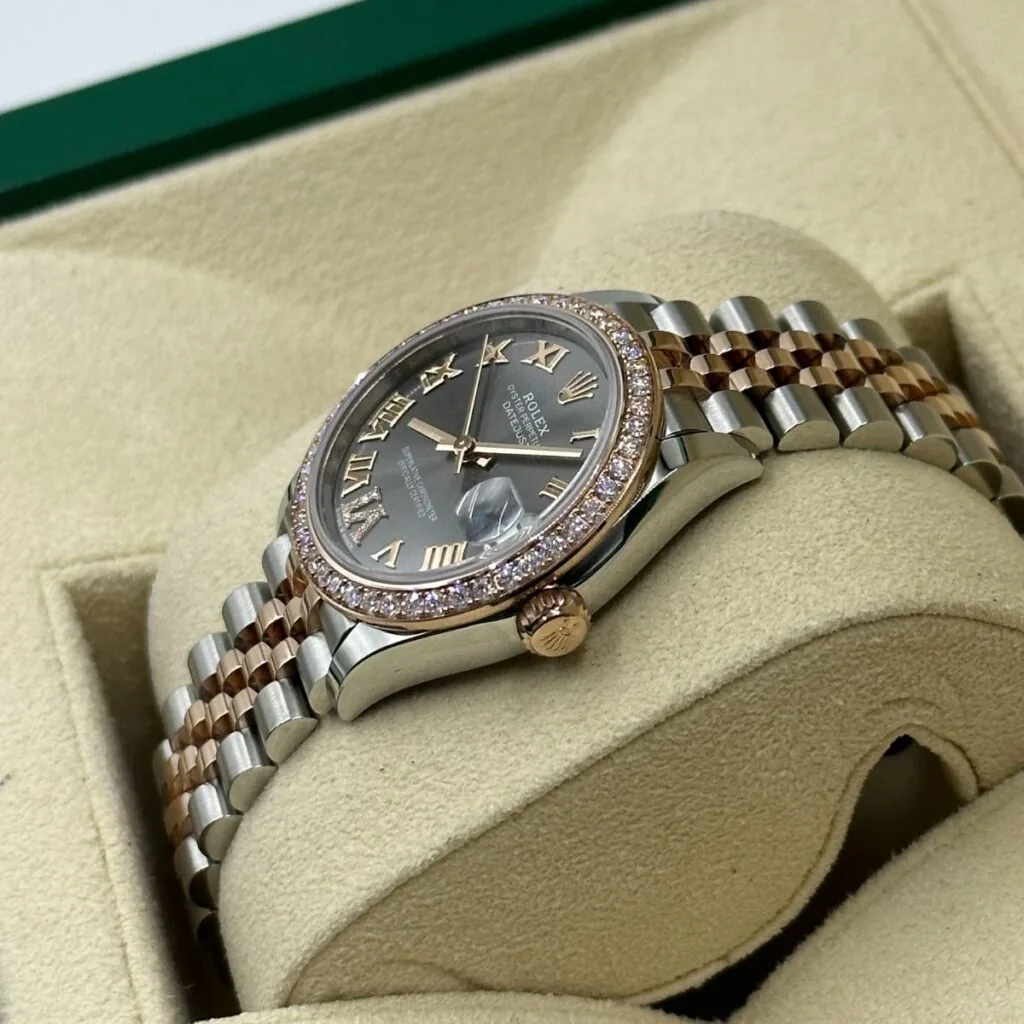 RLX Datejust m278381-0029/0030 Slate Roman Diamond Dial Diamond-Set Bezel 31mm