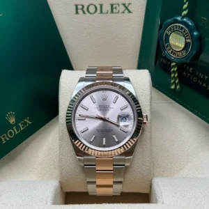 RLX Datejust 41mm 126331 Sundust Index Oyster Steel and Everose Gold Watch