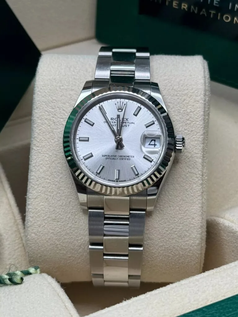 RLX Datejust m278274-0011/0012 Silver Dial 31mm Fluted Bezel Oyster Bracelet