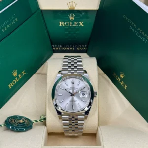 RLX Datejust 41mm 126300 Silver Index Jubilee Stainless Steel Watch