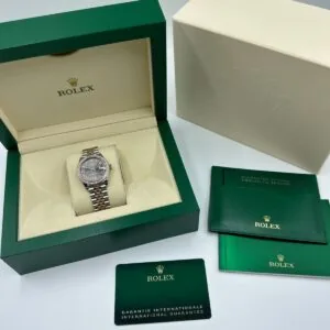 RLX Datejust m278381-0029/0030 Slate Roman Diamond Dial Diamond-Set Bezel 31mm