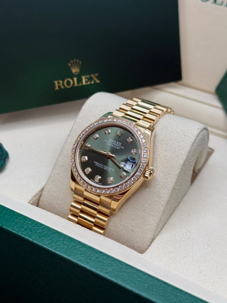 RLX Datejust m278288RBR-0007 Olive Green 31mm Dial President Bracelet Watch