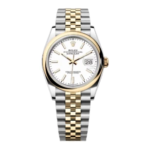 RLX Datejust 36mm 126203 White Dial Domed Bezel Jubilee Bracelet