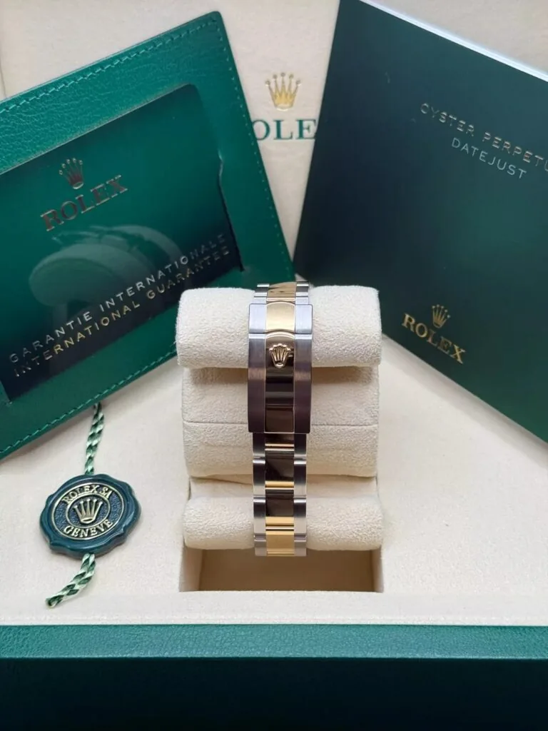 RLX Datejust m278273-0027/0028 31mm White Mother-of-Pearl Dial Stainless Steel and Yellow Gold Oyster Watch