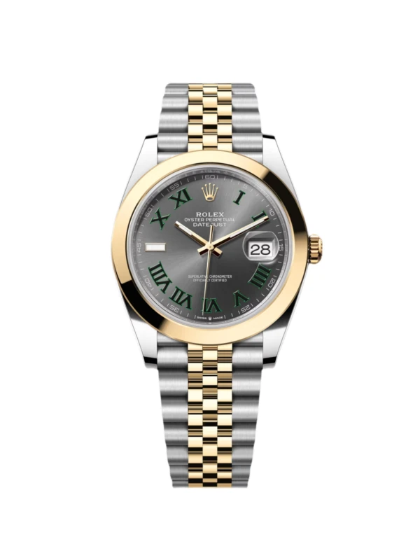 RLX Datejust 41mm 126303 Slate Roman Oyster Steel and Yellow Gold Mens Watch