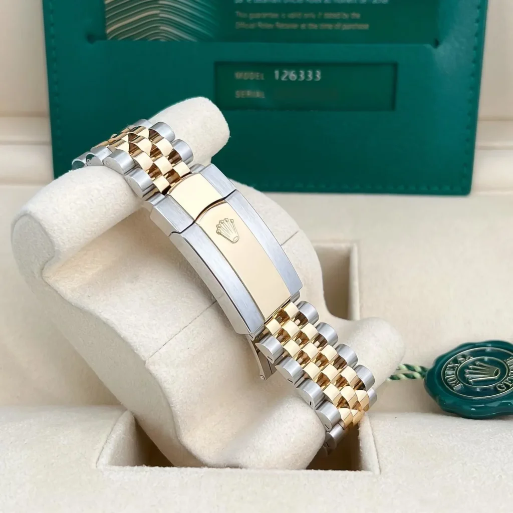 RLX Datejust 41mm 126333 Two-Tone Yellow Gold Fluted Bezel "Wimbledon" Dial Oyster