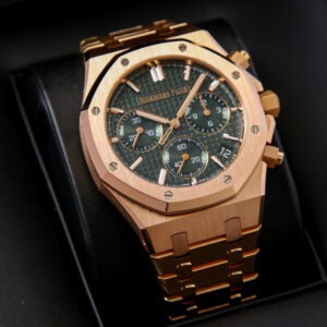 A&P ROYAL OAK Pink Gold Khaki Green Dial CHRONOGRAPH 41mm