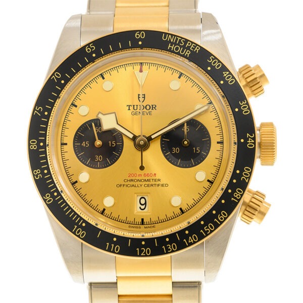 【7A Quality】TUDOR Black Bay Chrono S&G Steel and 18ct Yellow Gold Bracelet Watch M79363N-0007