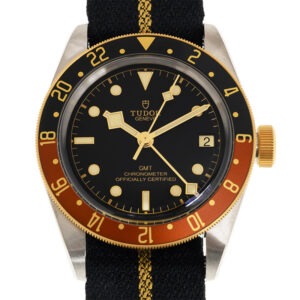 【7A Quality】TUDOR Black Bay GMT S&G Steel and 18ct Yellow Gold 41mm Fabric Strap Watch M79833MN-0004
