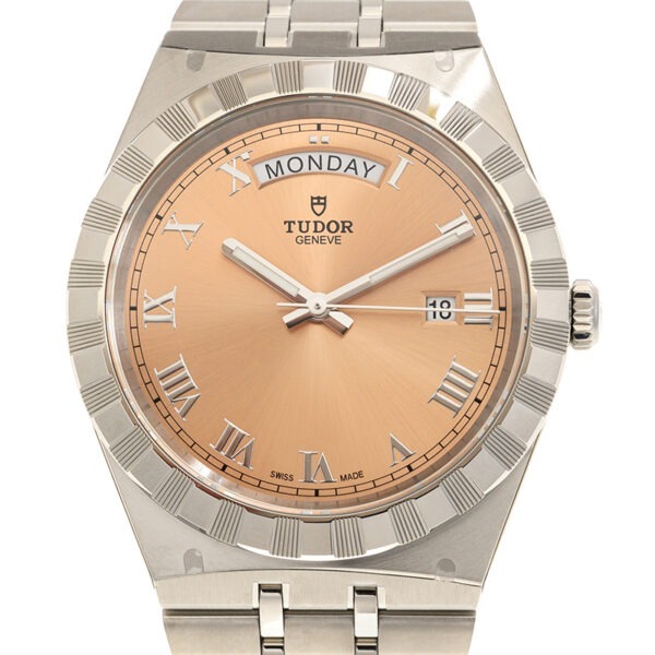 【7A Quality】TUDOR Royal Day/Date 41mm Salmon Dial Men's Automatic Bracelet Watch M28600-0009