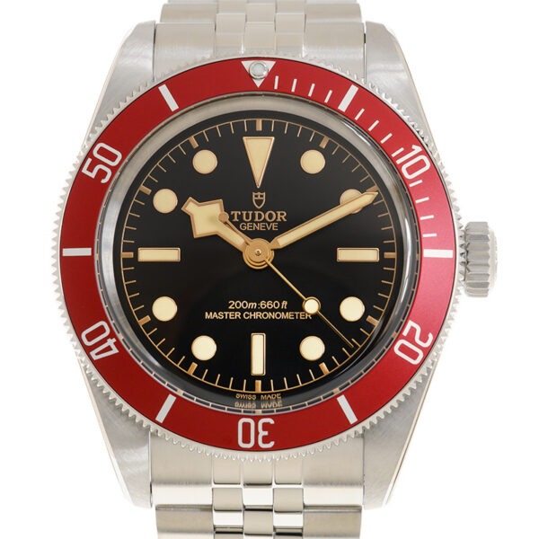 【7A Quality】TUDOR Black Bay 41mm Black Dial & Red Bezel Five-Link Bracelet Watch M7941A1A0RU-0003