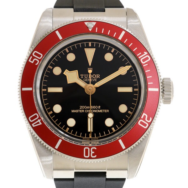 【7A Quality】TUDOR Black Bay 41mm Black Dial & Red Bezel Men's Rubber Strap Watch M7941A1A0RU-0002