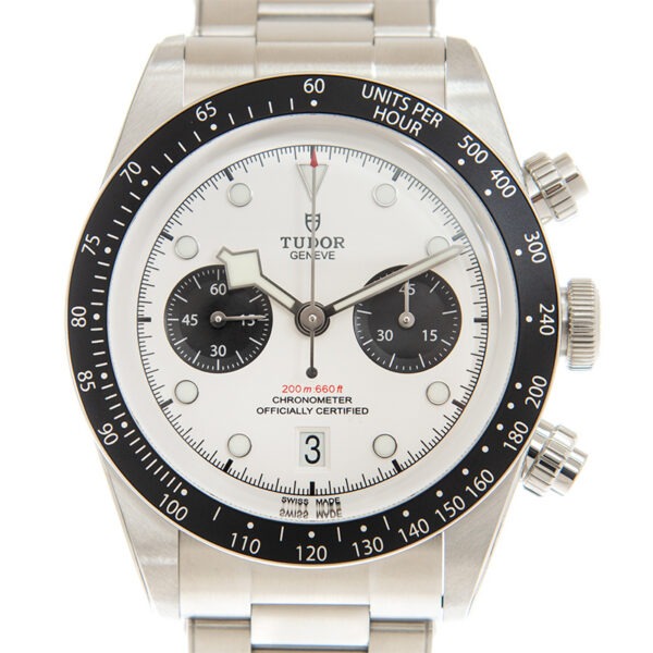 【7A Quality】TUDOR Black Bay Chrono 41mm Opaline/Black Dial Men's Automatic Bracelet Watch M79360N-0002