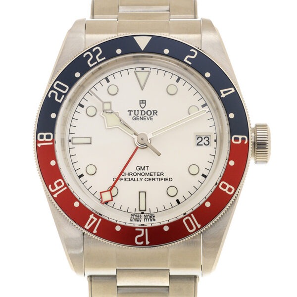 【7A Quality】TUDOR Black Bay GMT 41mm White Dial & Red/Blue Bezel Bracelet Watch M79830RB-0010