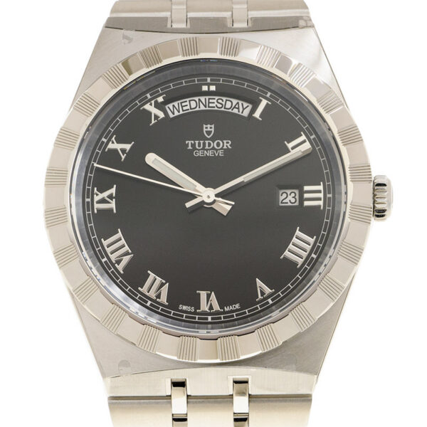 【7A Quality】TUDOR Royal Date/Day 41mm Black Roman Dial Men's Automatic Watch M28600-0003