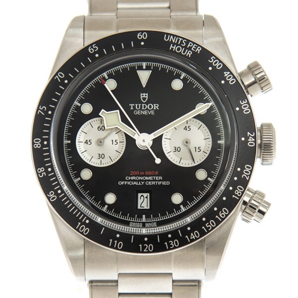 【7A Quality】TUDOR Black Bay Chrono 41mm Black/Silver Dial Men's Automatic Bracelet Watch M79360N-0001