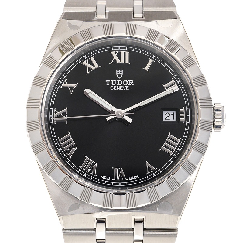 【7A Quality】TUDOR Royal 38mm Black Roman Dial Automatic Bracelet Watch M28500-0003