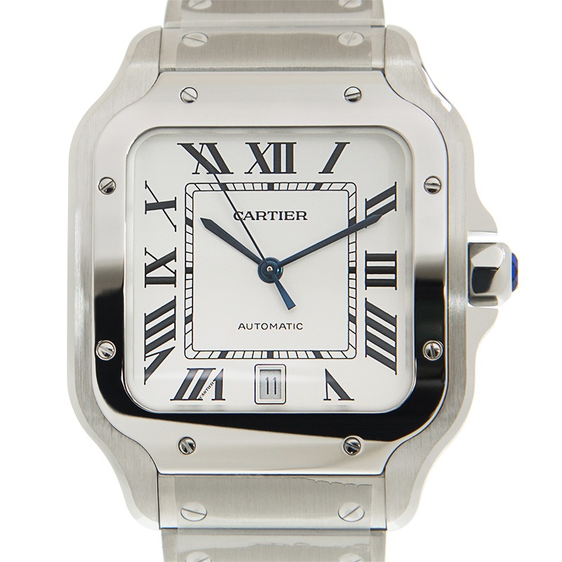 Cartier Santos Large Model Classic Silver WSSA0018 - United Luxury