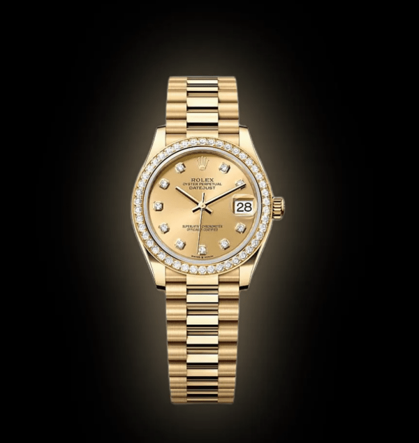 RLX Datejust m278288RBR-0005 Champagne 31mm Dial President Bracelet Watch