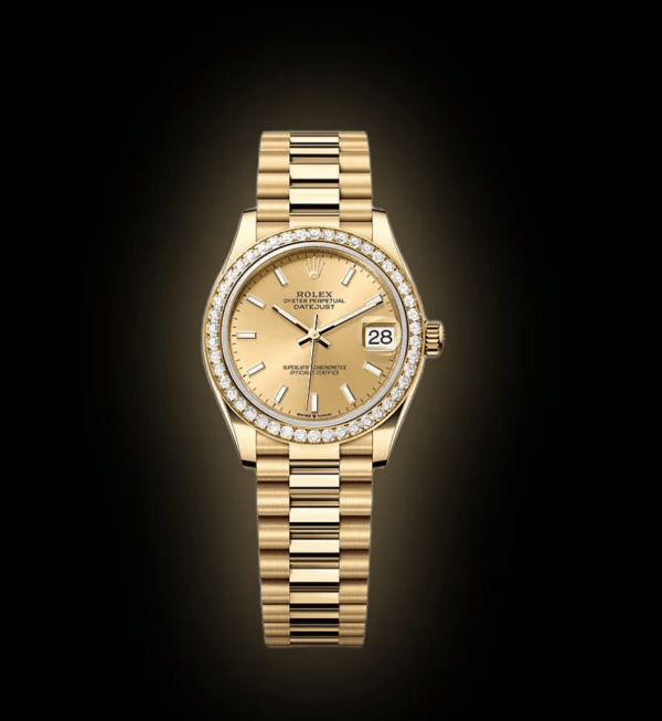 RLX Datejust m278288RBR-0022 Champagne 31mm Dial President Bracelet Watch