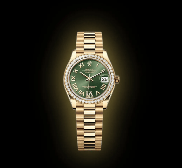 RLX Datejust m278288RBR-0024 Olive Green 31mm Dial President Bracelet Watch