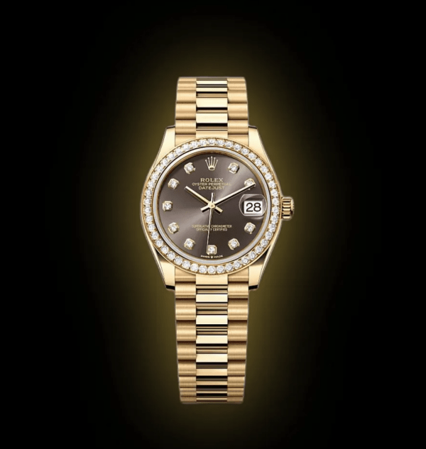 RLX Datejust m278288RBR-0030 Dark Grey 31mm Dial President Bracelet Watch