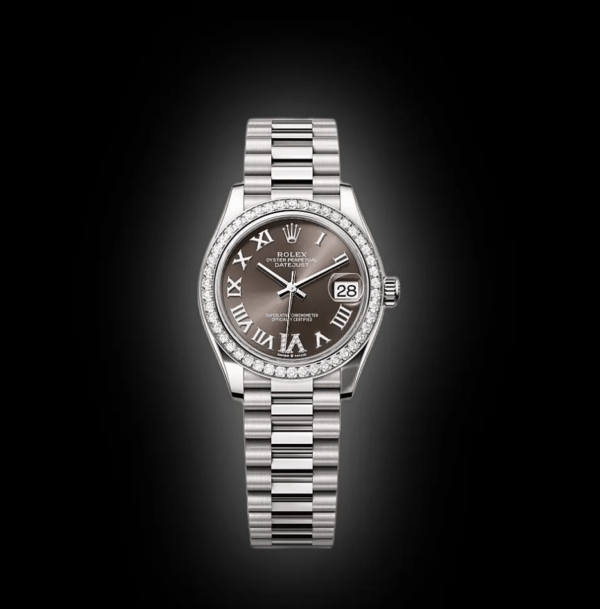 RLX Datejust m278289RBR-0020 Dark Grey Dial White Gold President