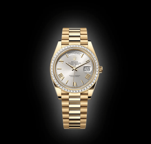 RLX Day-Date 40mm 228398TBR-0006 Silver Dial President Watch