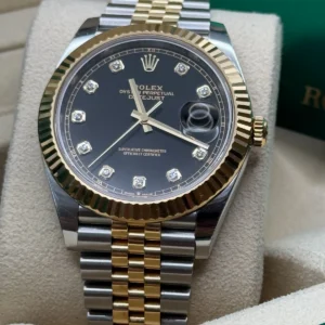 RLX Datejust 36mm 126233 Custom Black Dial Jubilee Bracelet Watch