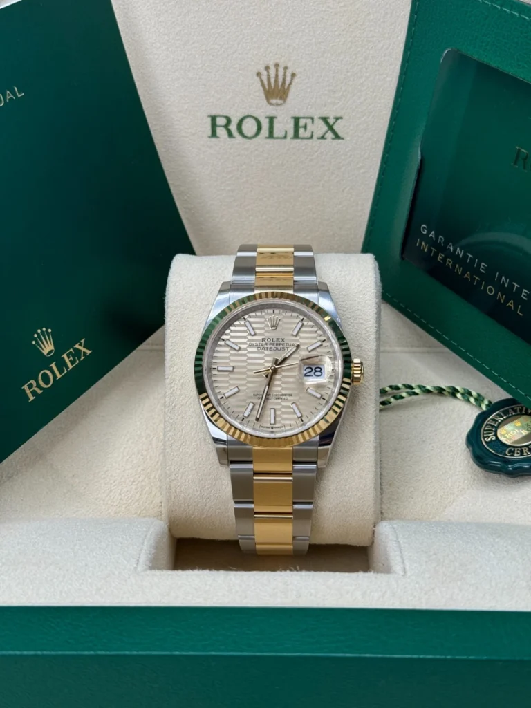 RLX Datejust 36mm 126233 Golden Fluted Motif 36mm Dial Oyster Bracelet