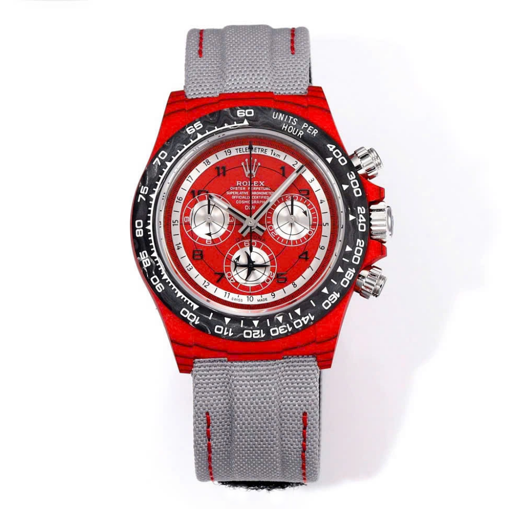 Rolex Cosmograph Daytona DIW Carbon AVIA Red 40mm Replica 1:1 – Top Quality Version