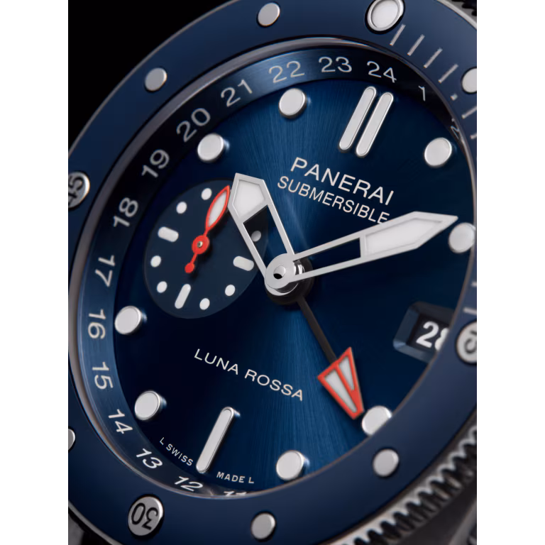 【7A Quality】Panerai Submersible GMT Luna Rossa Titanio 42mm PAM01507