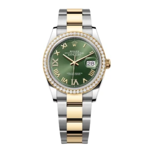 RLX Datejust 36mm 126283 Olive Green Dial Jubilee Bracelet Watch