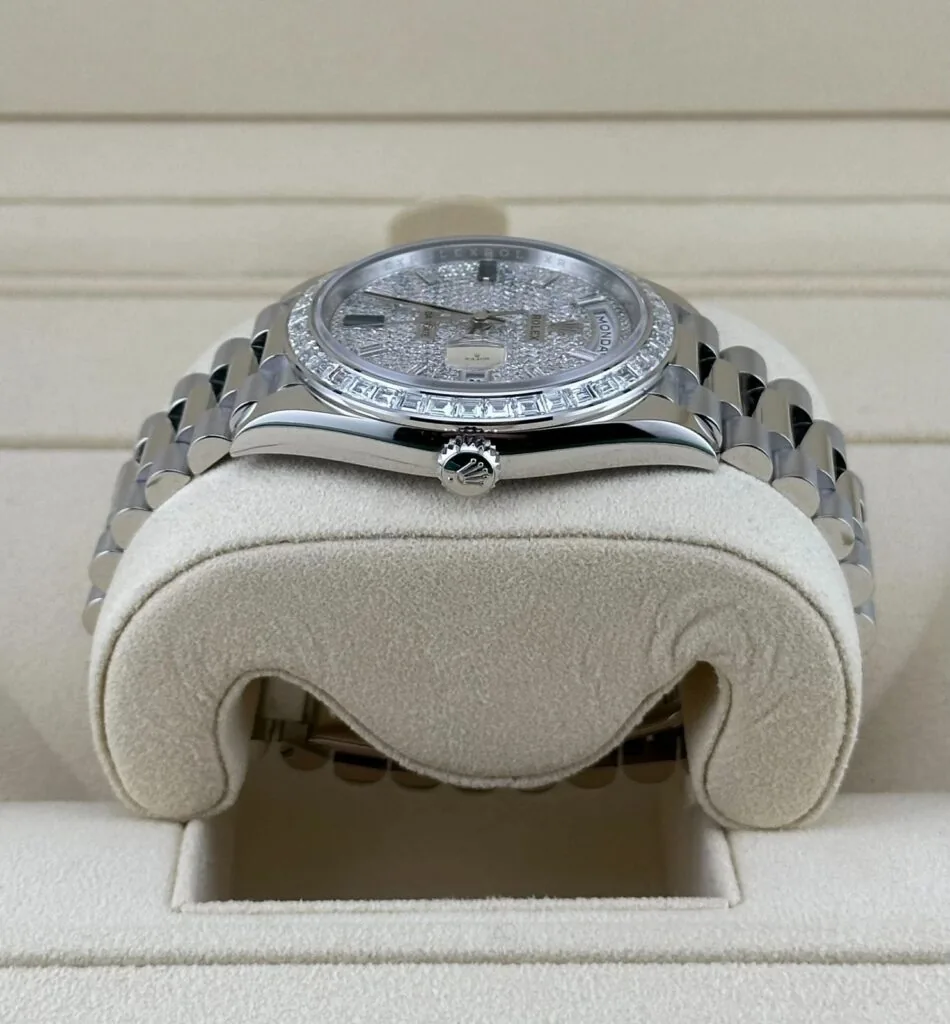 RLX Day-Date 40mm 228396TBR-0021 Diamonds Sapphires Dial