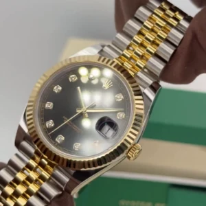 RLX Datejust 41mm 126333 Black Diamond Jubilee Steel and Yellow Gold Men’s Watch