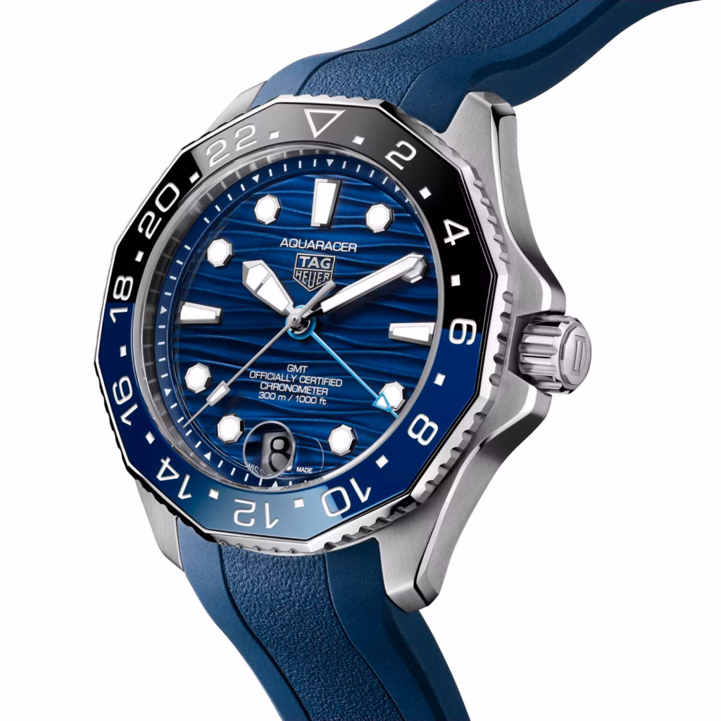 【7A Quality】TAG Heuer Aquaracer Professional 300 GMT 42mm Mens Watch Blue Rubber WBP5114.FT6259