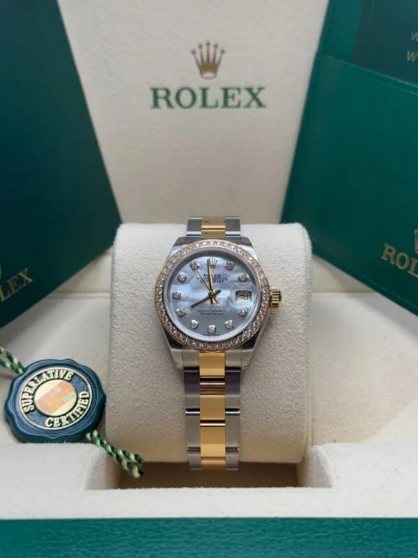 RLX Lady-Datejust 31mm 279383RBR Mother-of-Pearl Dial Yellow Rolesor Oyster Bracelet