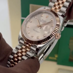 RLX Datejust 41mm 126331 Sundust Diamond Jubilee Steel and Everose Gold Watch