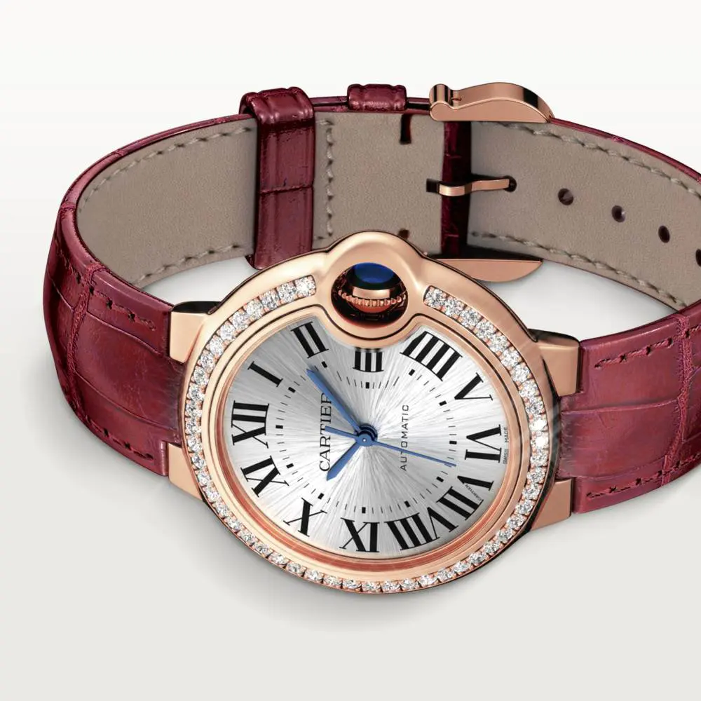 Cartier Ballon Bleu Bleu 18K Rose Gold Diamond 33mm WJBB0033 - United Luxury