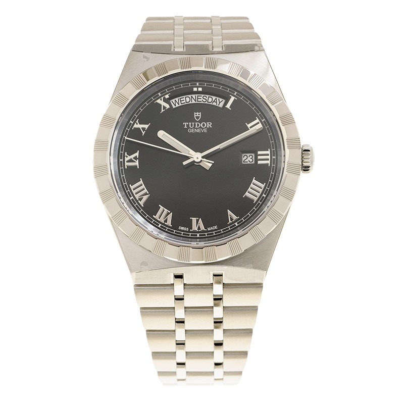 【7A Quality】TUDOR Royal Date/Day 41mm Black Roman Dial Men's Automatic Watch M28600-0003