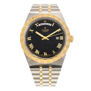 【7A Quality】TUDOR Royal Date/Day 41mm S&G Black Roman Dial Automatic Watch M28603-0003