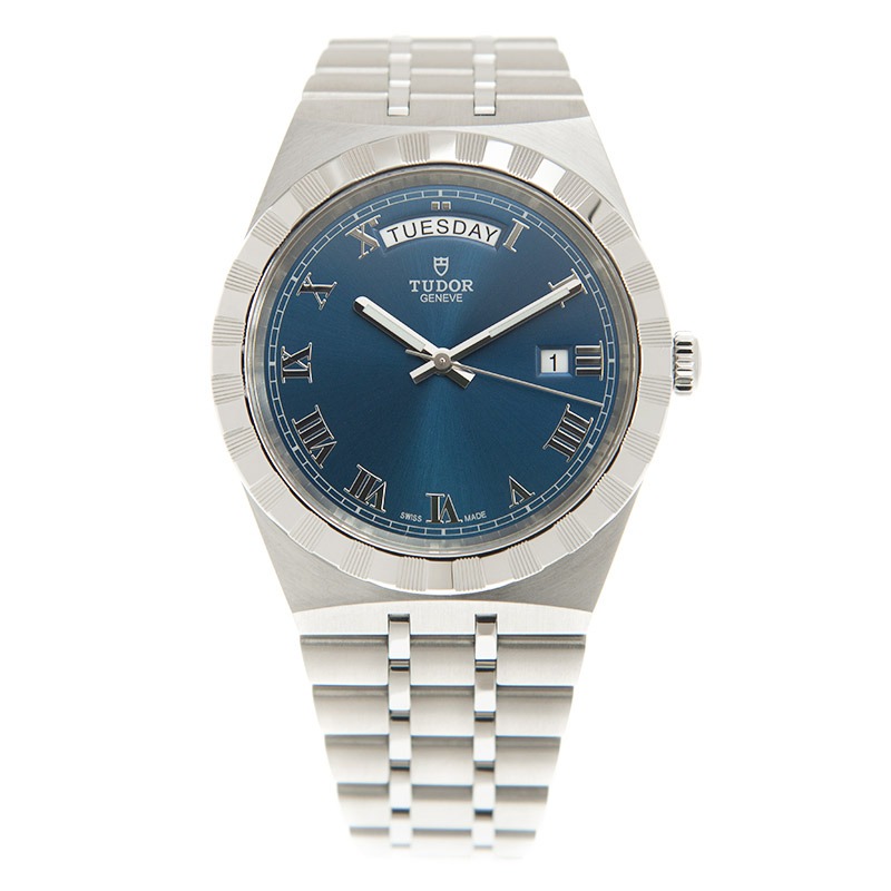 【7A Quality】TUDOR Royal Date/Day 41mm Blue Roman Dial Men's Automatic Watch M28600-0005