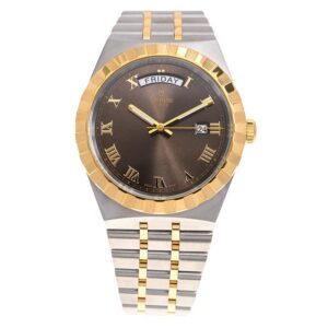 【7A Quality】TUDOR Royal Date/Day 41mm S&G Brown Roman Dial Automatic Watch M28603-0007