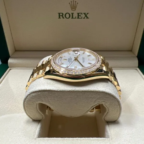 RLX Day-Date 40mm White Mother-of-Pearl Dial President Watch 228348RBR-0046