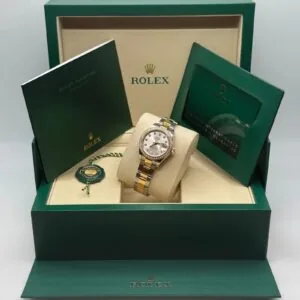 RLX Lady-Datejust 31mm 279383RBR Silver Diamond Dial Yellow Rolesor Oyster Bracelet