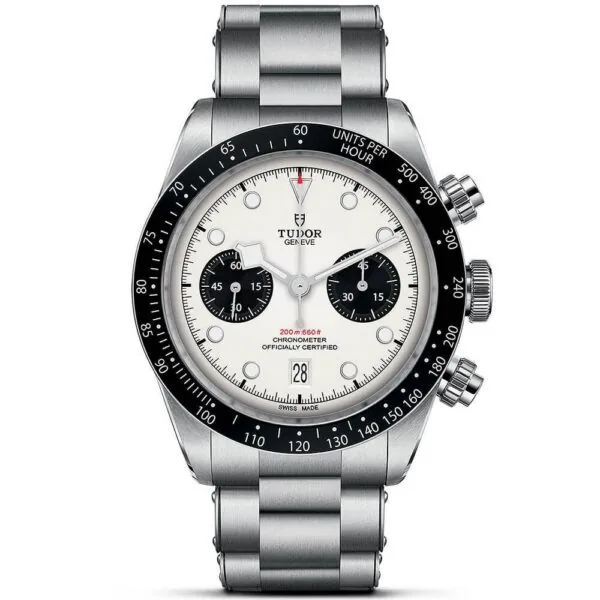 【7A Quality】TUDOR Black Bay Chrono 41mm Opaline/Black Dial Men's Automatic Bracelet Watch M79360N-0002