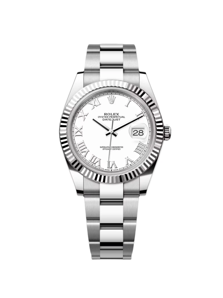 RLX Datejust 41mm 126334 White Roman Oyster Stainless Steel Mens Watch